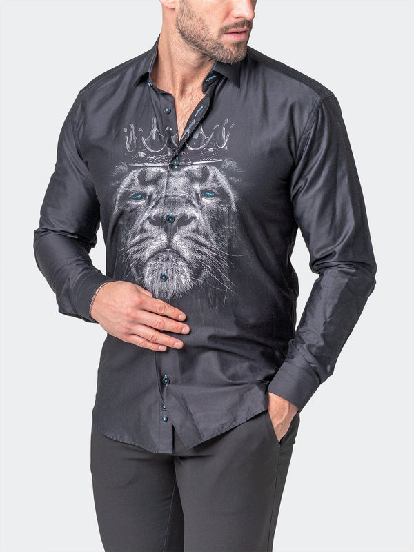 Maceoo Stretch Shirt | Fibonacci LionCrown Black