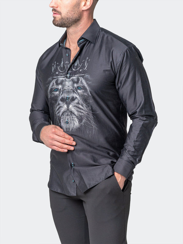 Maceoo Stretch Shirt | Fibonacci LionCrown Black