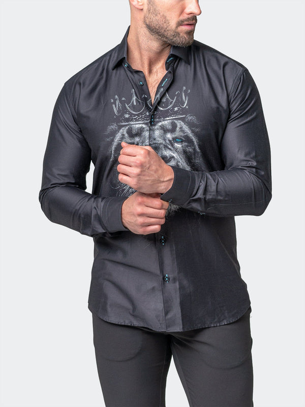 Maceoo Stretch Shirt | Fibonacci LionCrown Black