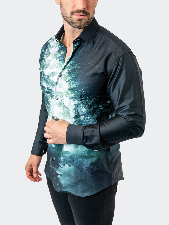 Maceoo Stretch Shirt |Fibonacci LionForest 17 Black