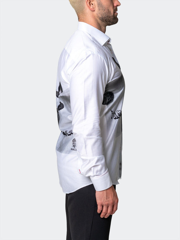 Maceoo Stretch Shirt | Fibonacci LionTime White