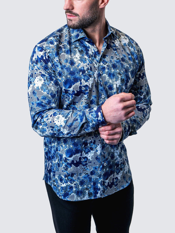 Maceoo Shirt | Fibonacci Oil Spill Blue