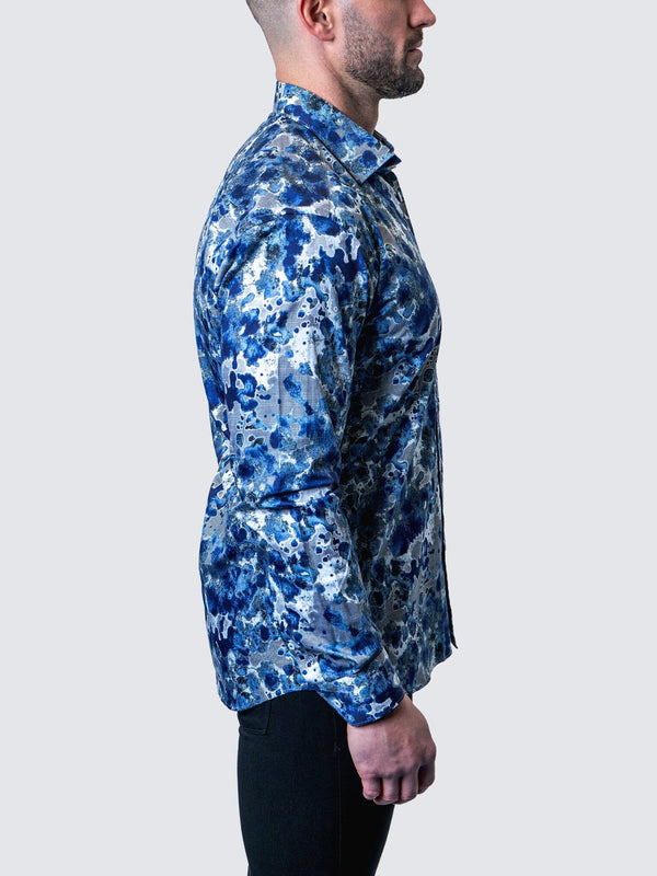 Maceoo Shirt | Fibonacci Oil Spill Blue