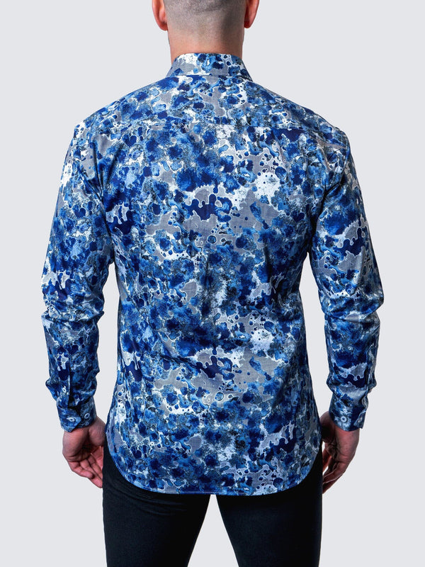 Maceoo Shirt | Fibonacci Oil Spill Blue