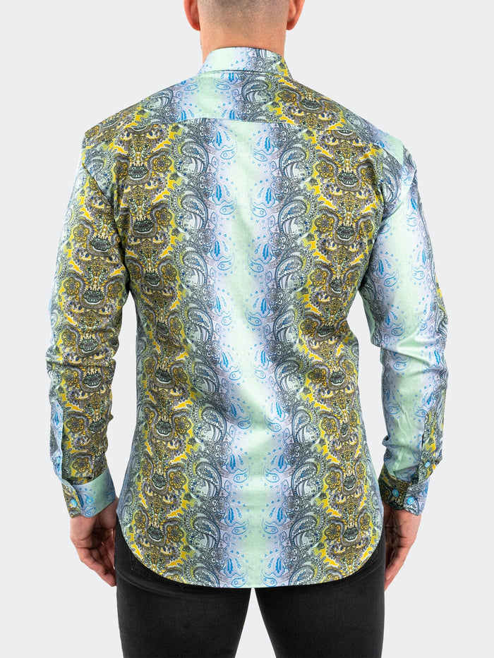 Maceoo Stretch Shirt | Fibonacci PaisleyLuxe Green