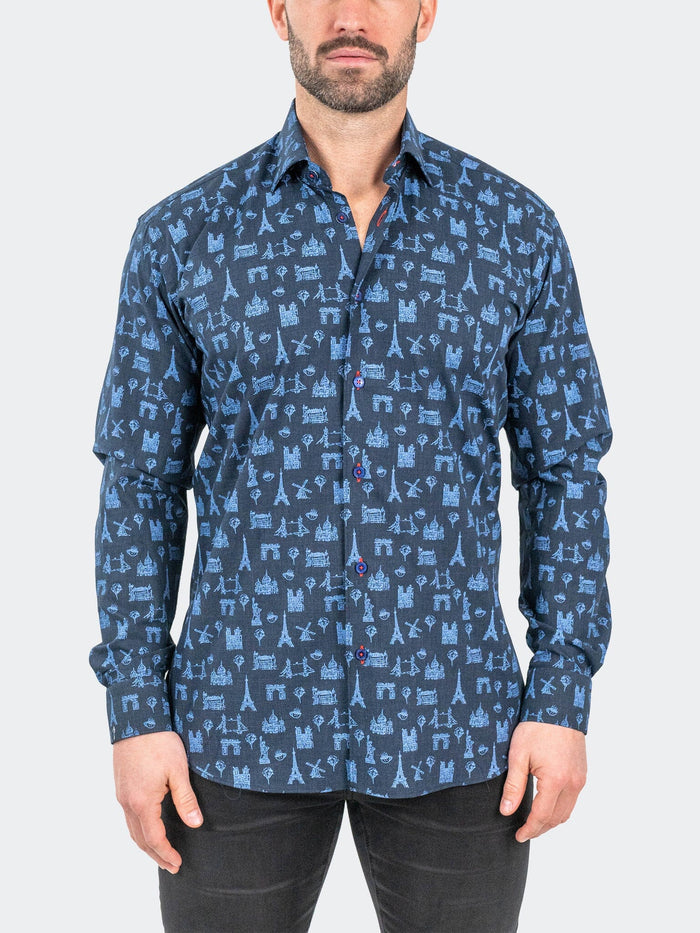 Maceoo Stretch Shirt | Fibonacci ParisTour Navy