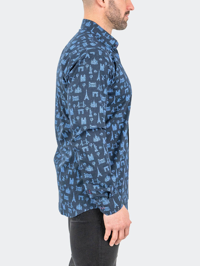 Maceoo Stretch Shirt | Fibonacci ParisTour Navy