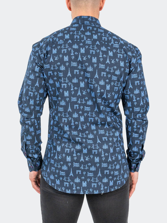 Maceoo Stretch Shirt | Fibonacci ParisTour Navy