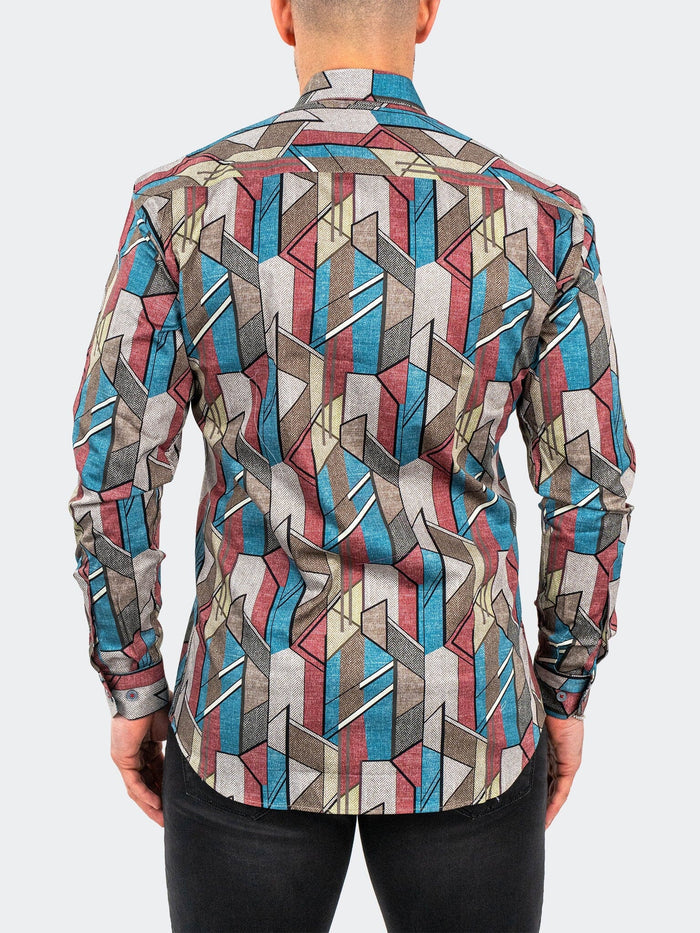 Maceoo Stretch Shirt | Fibonacci Picasso Brown