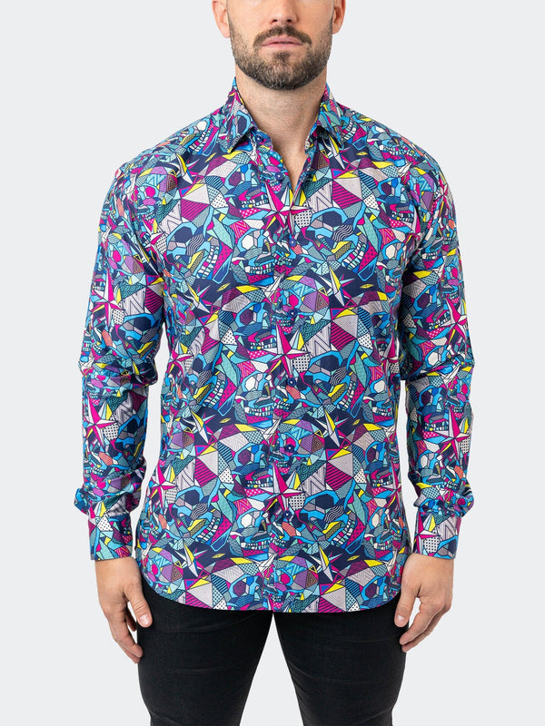 Maceoo Stretch Shirt | Fibonacci SkullAbstract 18 Multi