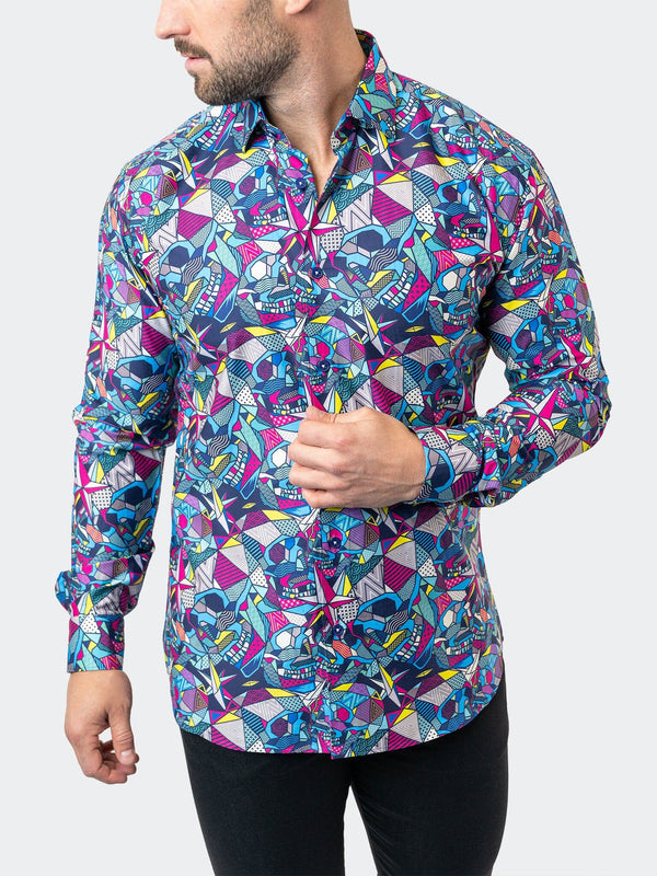 Maceoo Stretch Shirt | Fibonacci SkullAbstract 18 Multi