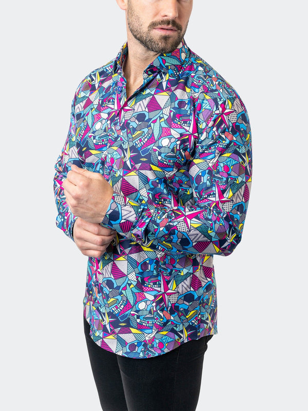 Maceoo Stretch Shirt | Fibonacci SkullAbstract 18 Multi