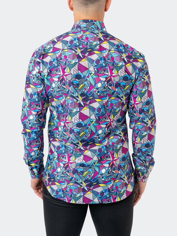 Maceoo Stretch Shirt | Fibonacci SkullAbstract 18 Multi