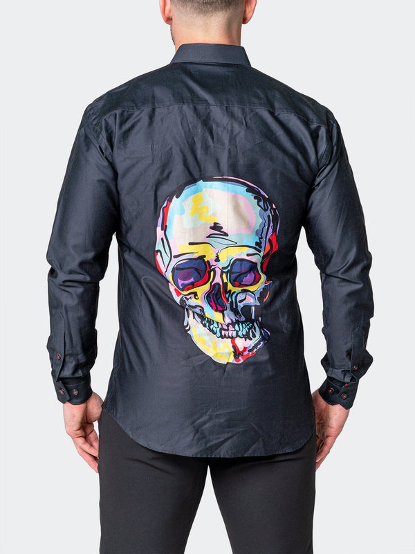 Maceoo Stretch Shirt | Fibonacci SkullFace Black