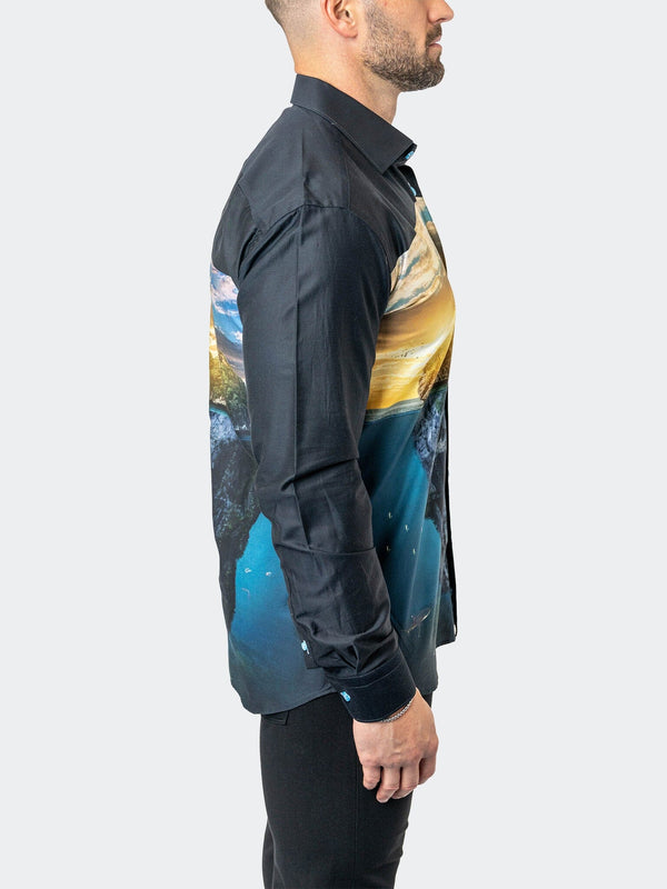 Maceoo Stretch Shirt | Fibonacci SkullIsland Black