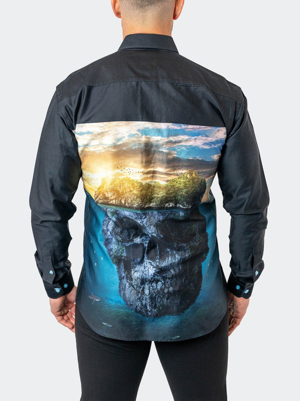 Maceoo Stretch Shirt | Fibonacci SkullIsland Black