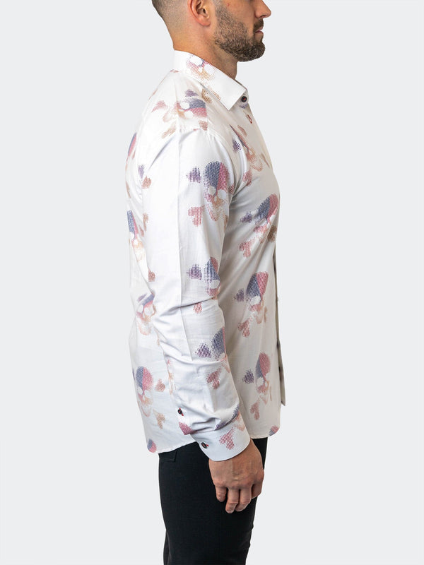 Maceoo Stretch Shirt | Fibonacci SkullMatrix 14 White