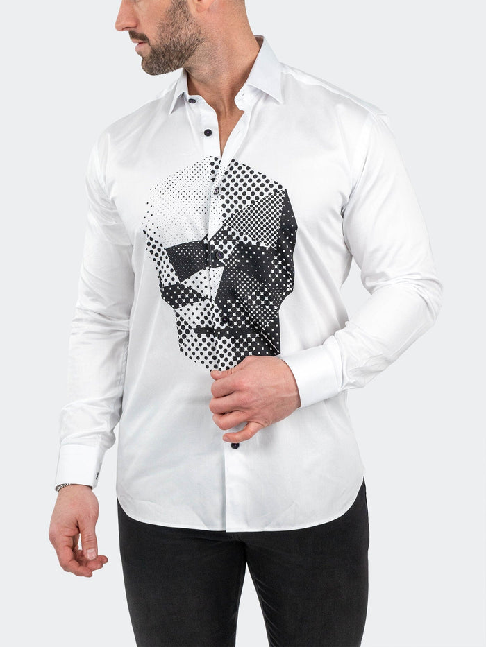 Maceoo Stretch Shirt | Fibonacci SkullPoints White