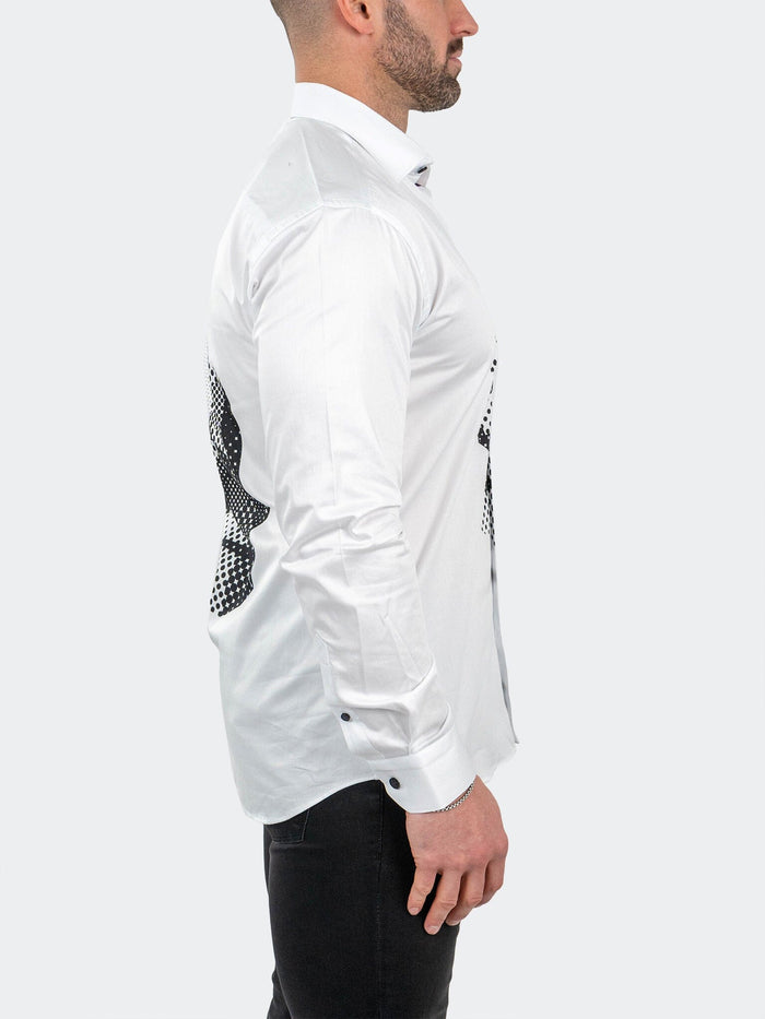 Maceoo Stretch Shirt | Fibonacci SkullPoints White