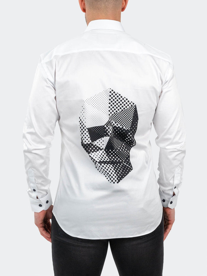 Maceoo Stretch Shirt | Fibonacci SkullPoints White