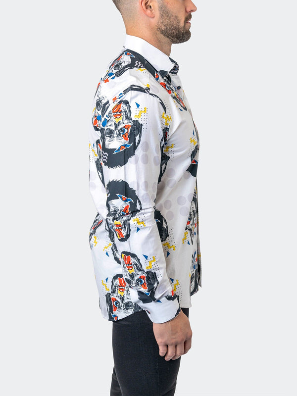 Maceoo Stretch Shirt | Fibonacci StretchSkullPuppet White