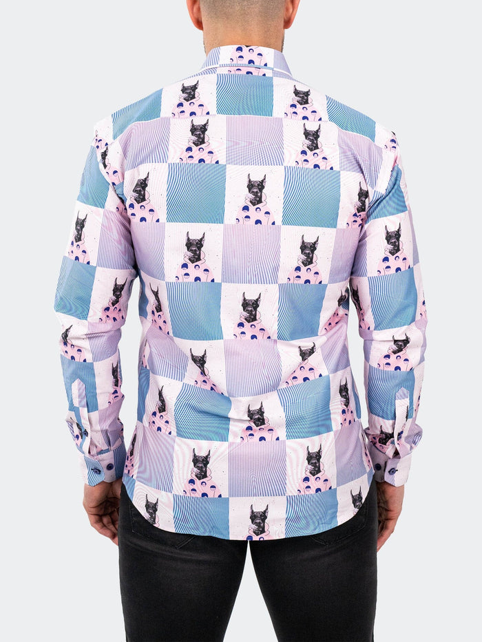 Maceoo Stretch Shirt | Fibonacci Snoop Pink