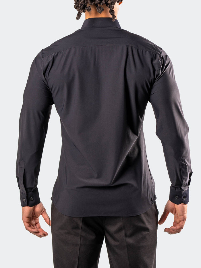 Maceoo Shirt | Fibonacci Stretcheuro Black