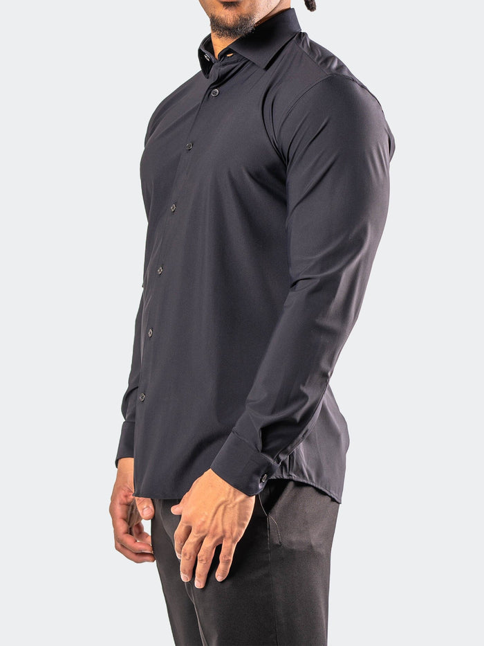 Maceoo Shirt | Fibonacci Stretcheuro Black