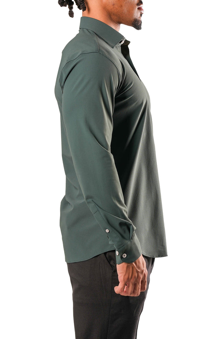 Maceoo Shirt | Fibonacci Stretcheurodark Green