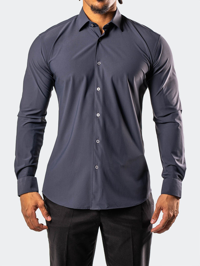 Maceoo Shirt | Fibonacci StretcheuroDark Grey