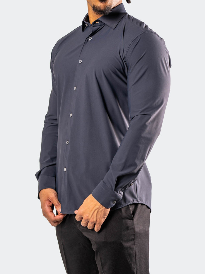 Maceoo Shirt | Fibonacci StretcheuroDark Grey