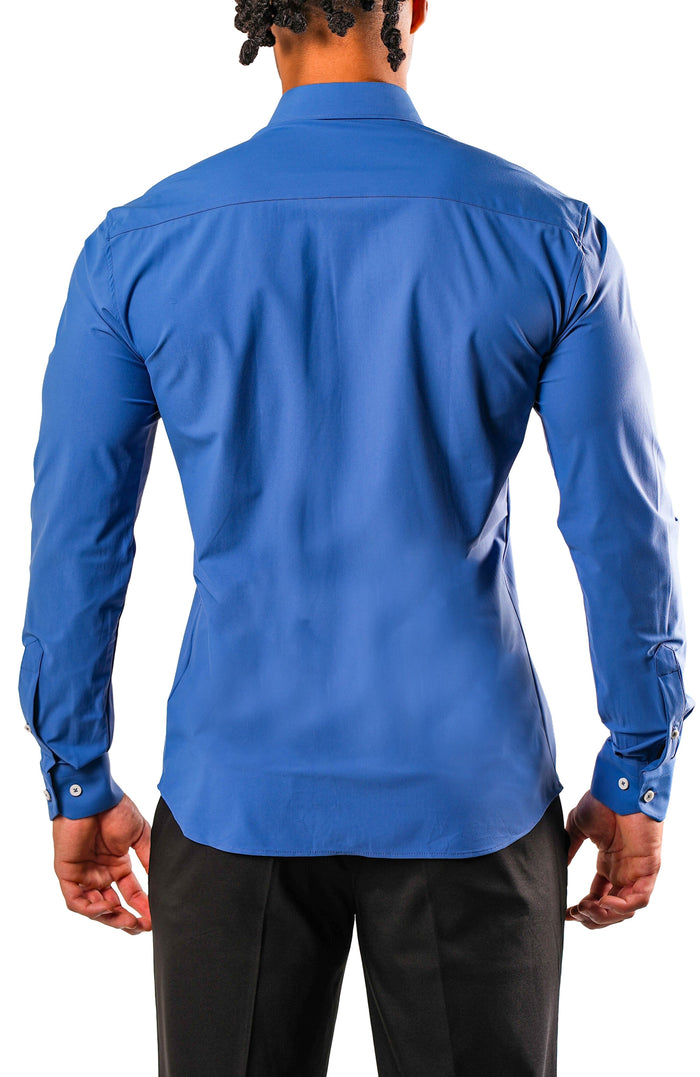 Maceoo Shirt | Fibonacci Stretcheuroyale Blue