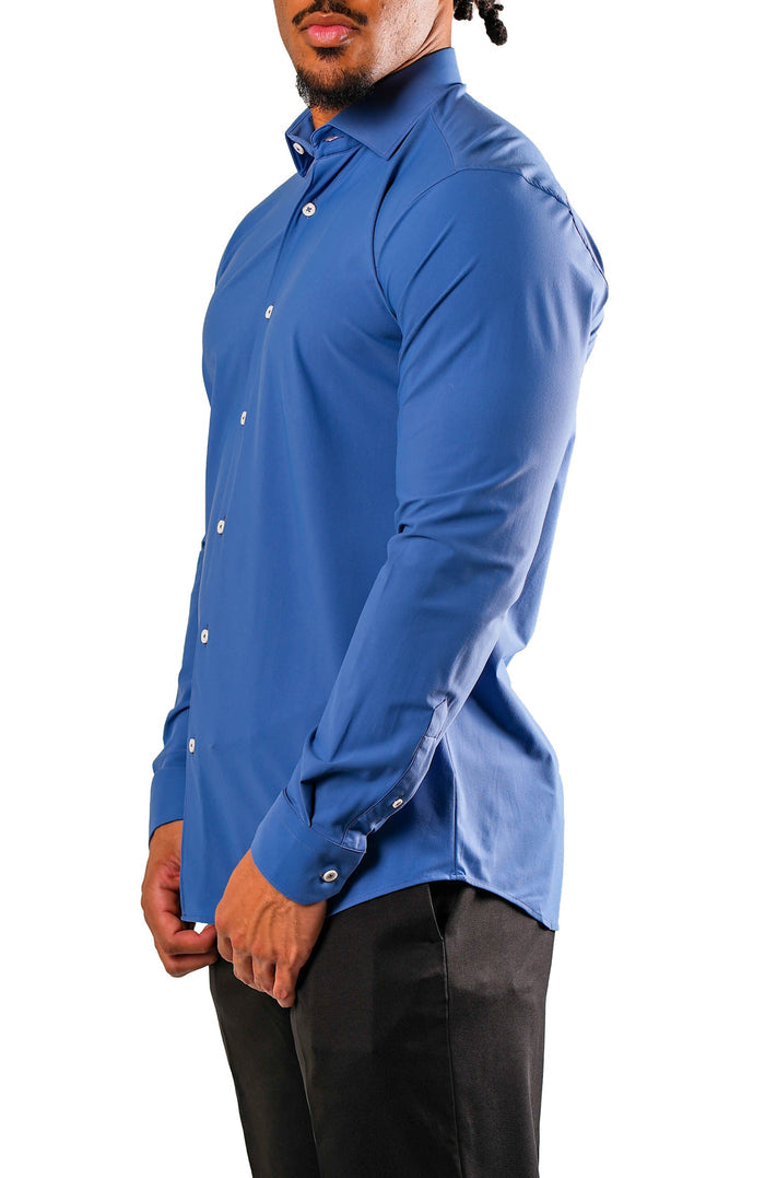 Maceoo Shirt | Fibonacci Stretcheuroyale Blue