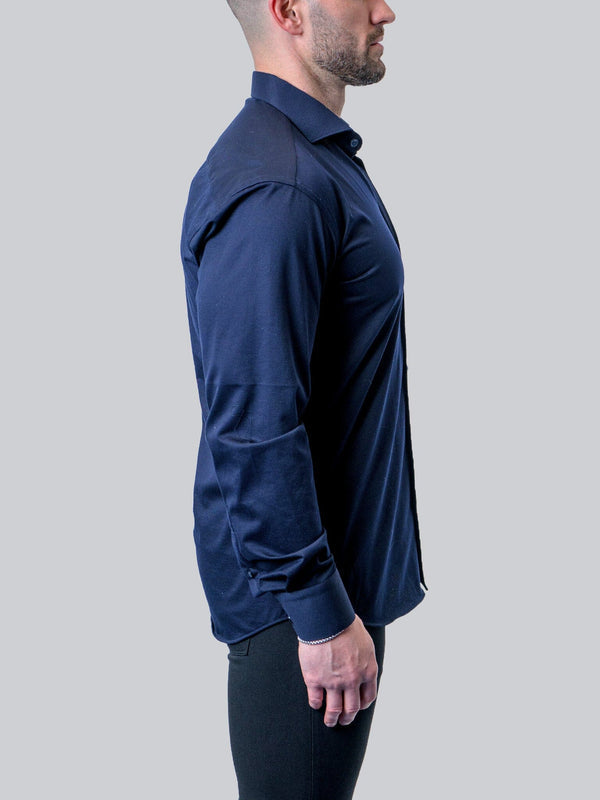 Maceoo Stretch Shirt | Einstein True Blue