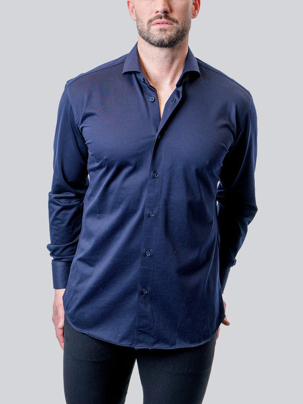 Maceoo Stretch Shirt | Einstein True Blue