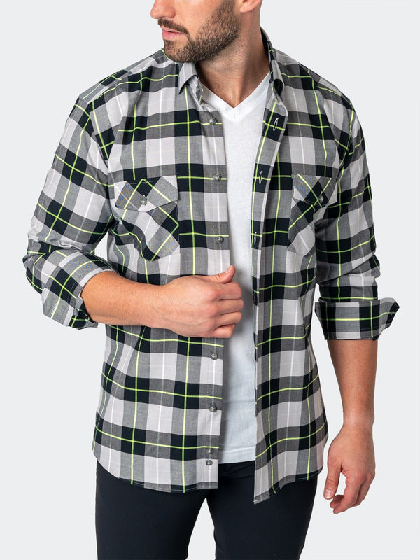 Maceoo Shirt | Flannel Largeplaidneon Black