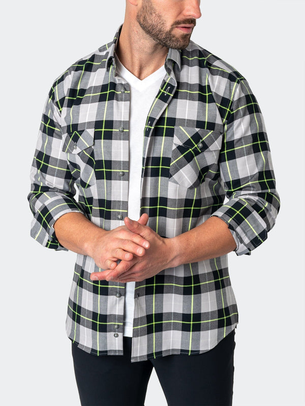 Maceoo Shirt | Flannel Largeplaidneon Black