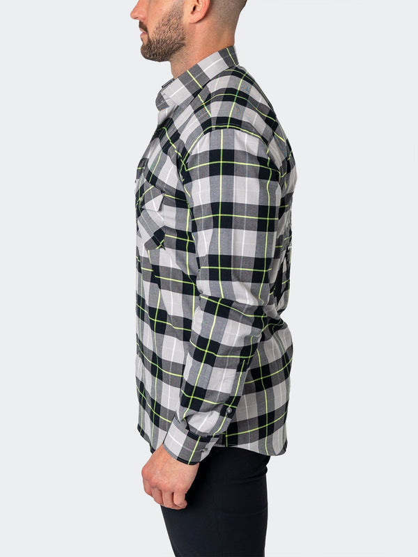 Maceoo Shirt | Flannel Largeplaidneon Black