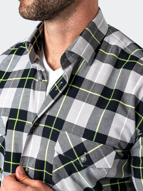 Maceoo Shirt | Flannel Largeplaidneon Black