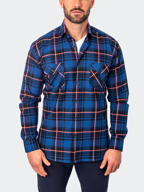 Maceoo Shirt | Flannel Largeplaidpink Blue