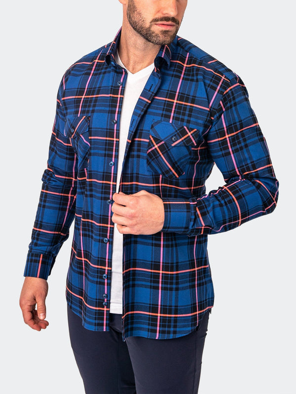 Maceoo Shirt | Flannel Largeplaidpink Blue