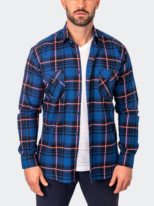 Maceoo Shirt | Flannel Largeplaidpink Blue