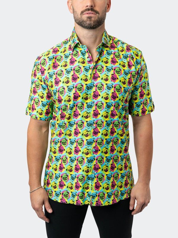 Maceoo Stretch Short-Sleeve Shirt | Galileo BubbleDog 15 Multi