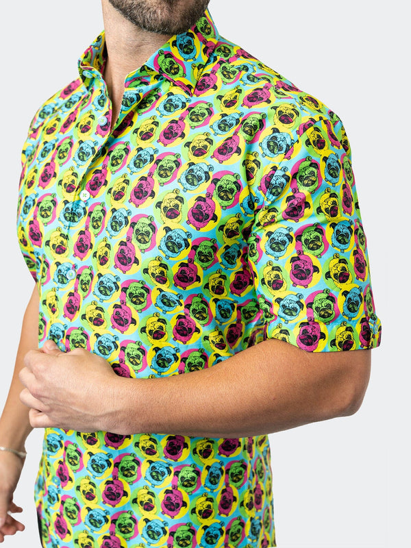 Maceoo Stretch Short-Sleeve Shirt | Galileo BubbleDog 15 Multi