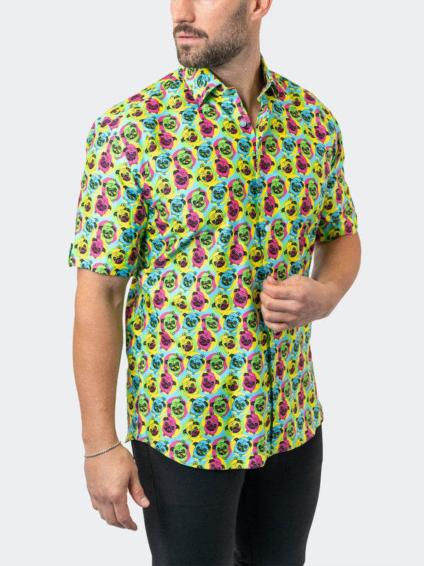 Maceoo Stretch Short-Sleeve Shirt | Galileo BubbleDog 15 Multi