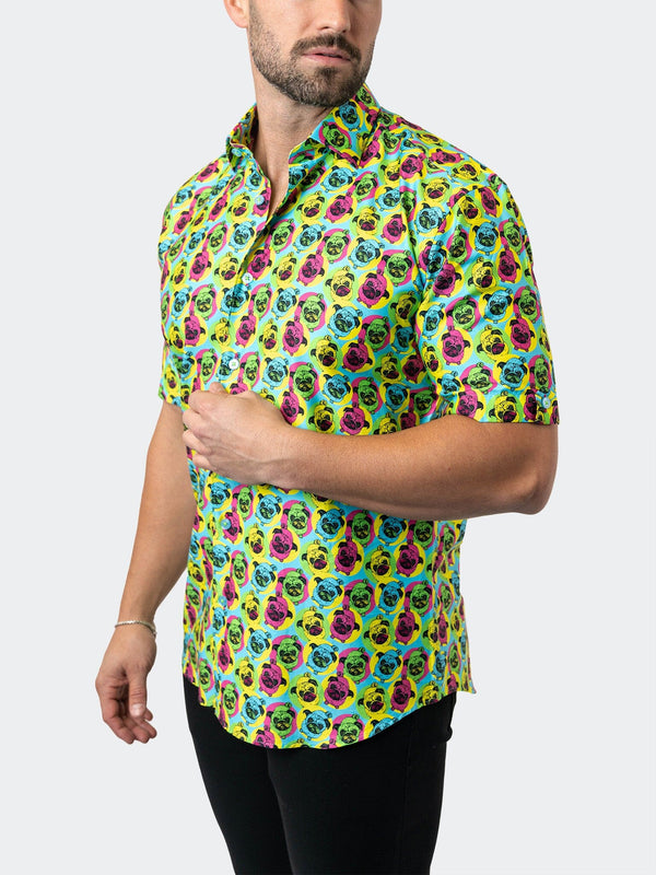 Maceoo Stretch Short-Sleeve Shirt | Galileo BubbleDog 15 Multi