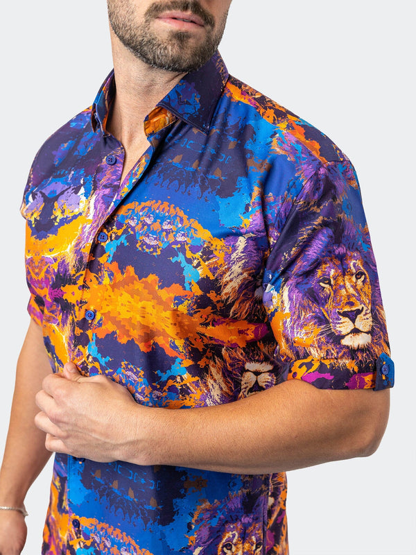 Maceoo Stretch Short-Sleeve Shirt | Galileo EarthLion 94 Multi