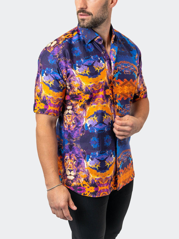 Maceoo Stretch Short-Sleeve Shirt | Galileo EarthLion 94 Multi