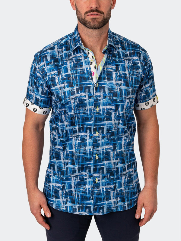 Maceoo Stretch Short-Sleeve Shirt | Galileo Glaciers Blue