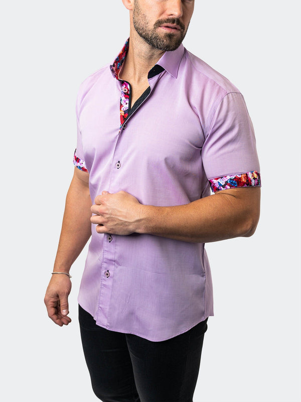 Maceoo Stretch Short Sleeve Shirt | Galileo Lavender 37 Purple